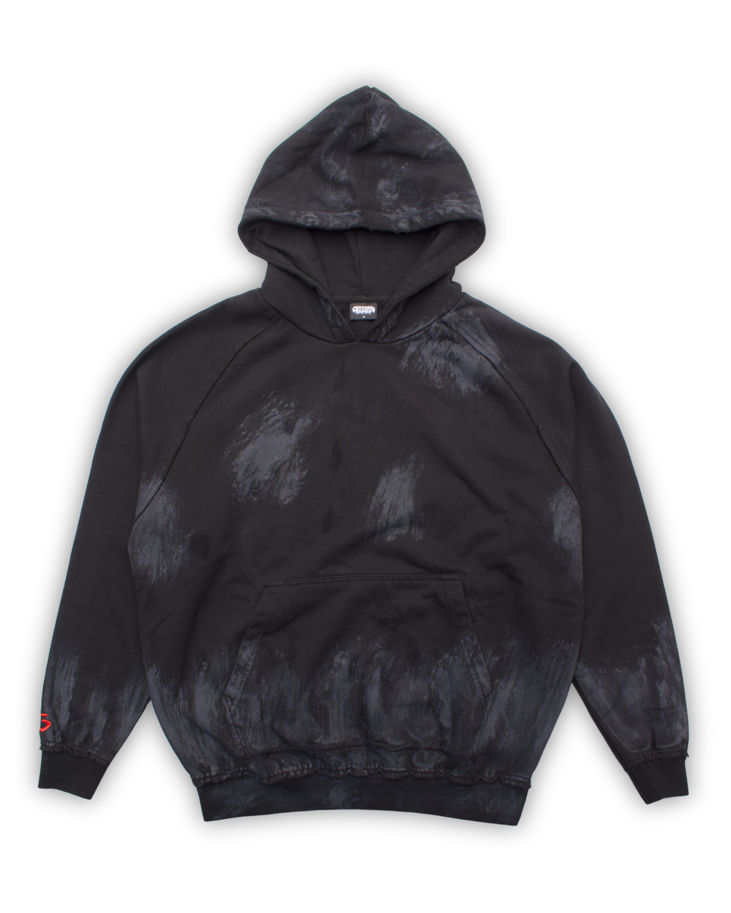 Galeria Distressed Hoodie Black