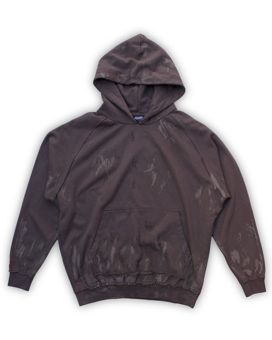Galeria Distressed Hoodie Brown